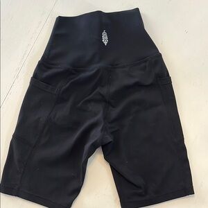 FP Movement by Free People Black High-Waist Bike Shorts